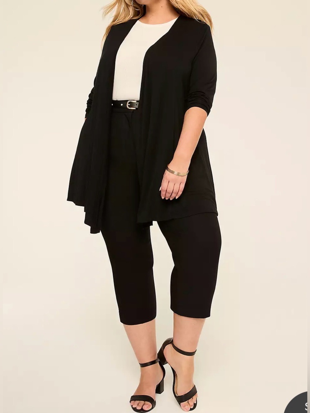 Lane Bryant The Allie Women Capris Stretch Pants Sz 18 Black NWT Classic Neutral